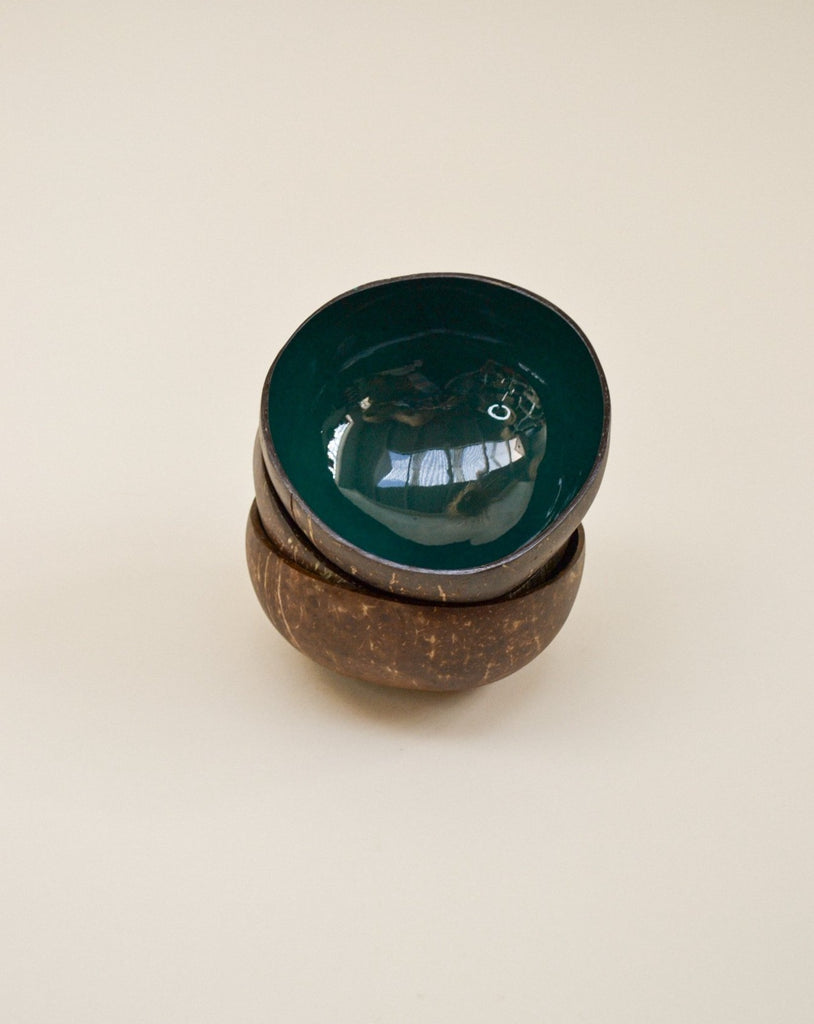 'Forest green' coconut bowl