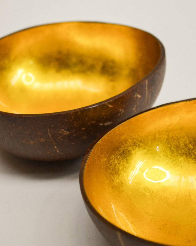 Golden coconut bowl